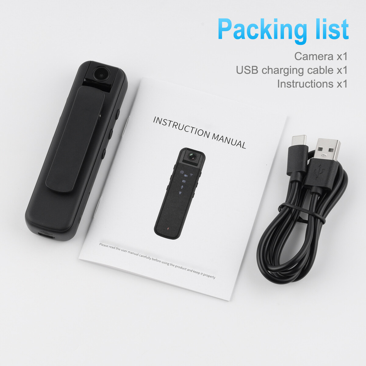 1080P Video Recorded DVR IR Night Cam 2K WIFI Camcorder Police Body Mini Camera