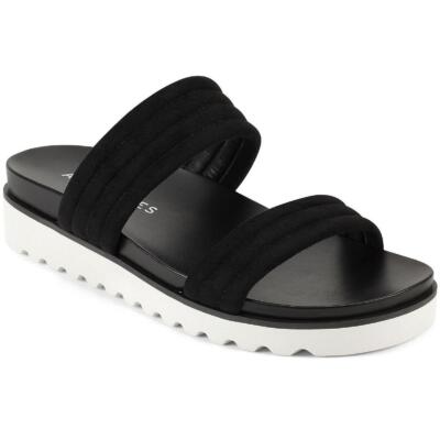 

Черные сандалии на плоской подошве Aerosoles Womens Kinnelon 10,5 Medium (B,M) BHFO 6247, Black fabric
