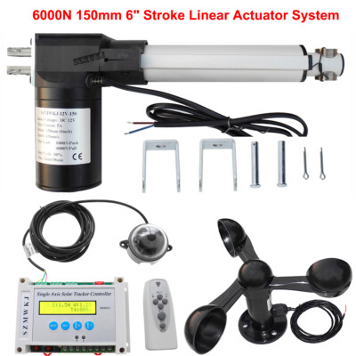Complete 1KW LCD Single Axis Solar Tracker Kit 6000N Solar Panel Tracking System