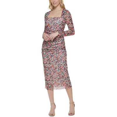 Женское черное платье-футляр миди с квадратным вырезом от Tommy Hilfiger 12 BHFO 7143