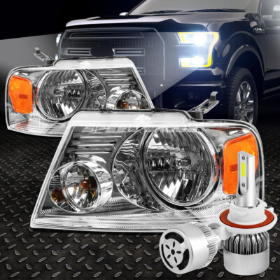 ХРОМИРОВАННЫЙ КОРПУС, ЯНТАРНЫЙ УГОЛ ФАРЫ + БЕЛЫЙ СВЕТОДИОД H13 HID с ВЕНТИЛЯТОРОМ ДЛЯ 06-08 MARK LT