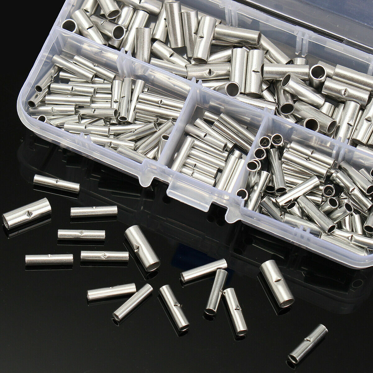 280Pcs Ferrule Crimp Wire Terminal Bare Copper Splice Butt Connectors
