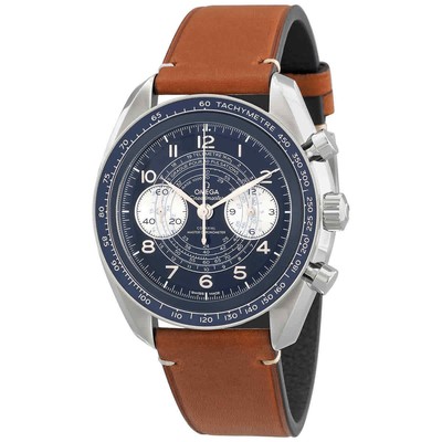 Мужские часы Omega Speedmaster с хронографом с ручным ветром и синим циферблатом 329.32.43.51.03.001