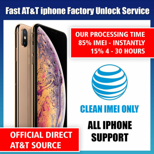 FACTORY UNLOCK SERVICE AT&T CODE ATT for IPhone 5S 6 6s 7 8 X XS 11 SE 12 13 14