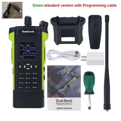 HAMGEEK APX-8000 12W Dual Band Radio Transceiver Walkie Talkie Kit Dual PTT