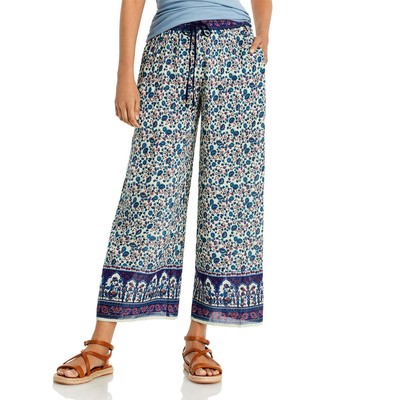 

Bila Женские белые повседневные вязаные широкие брюки с присборами  BHFO 4547, Синий, WW367