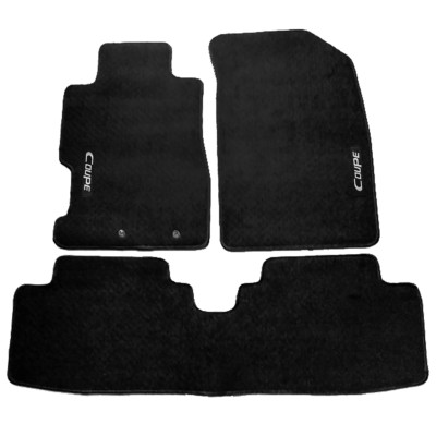 For 01-05 Civic & 02-05  Civic Si Black Floor Mat Front Rear Carpet 3PC w/ Coupe