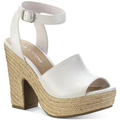 

Женские белые сандалии на платформе Sun + Stone Fey, обувь 6, средний (B,M) BHFO 2047, White smooth, Fey