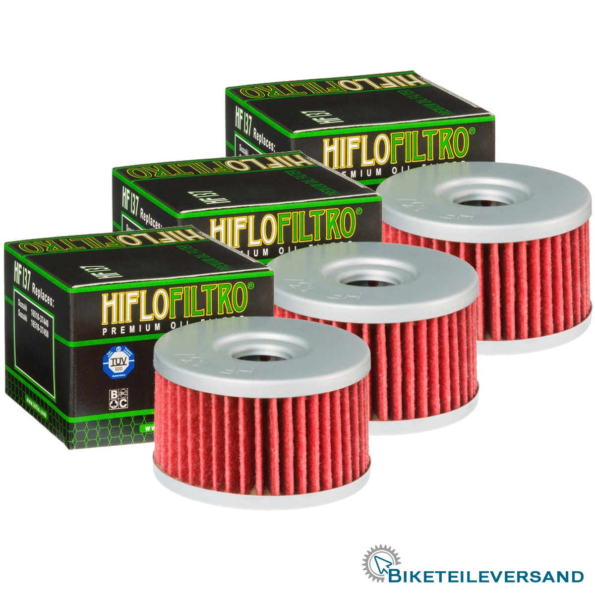 3X HIFLO Premium Ölfilter HF137