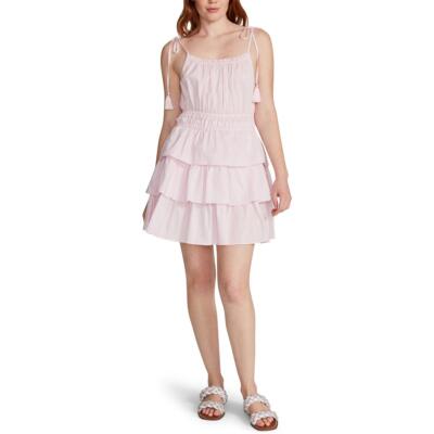 

Женский сарафан выше колена из хлопка Steve Madden со сборками BHFO 4162, Pink tulle
