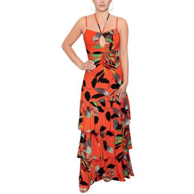 

Rachel Rachel Roy Женское оранжевое платье макси из джерси Amaya  BHFO 8656, Sunset vine