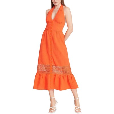 

Betsey Johnson Женское оранжевое летнее платье макси с бретелькой и крючком  BHFO 7451, Tigerlily