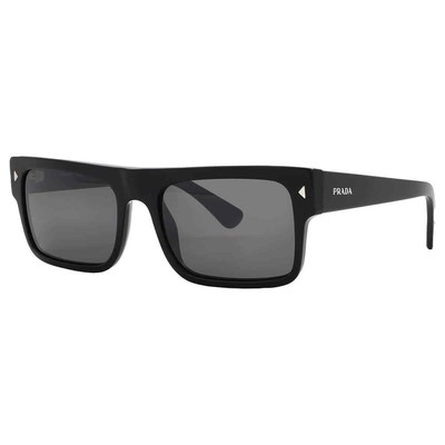 Pre-owned Prada Polarized Black Browline Men's Sunglasses Pr A10s 16k08g 59 Pr A10s 16k08g