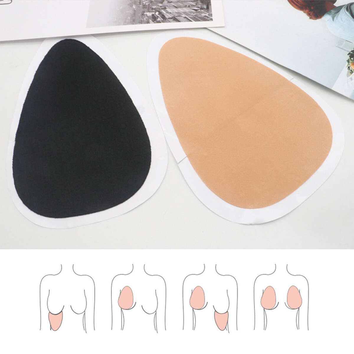 Sixome Klebe-BH Push-Up - Unsichtbar Trägerlos Silikon BH