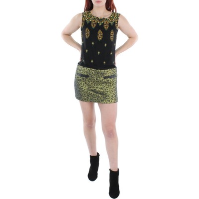 

Rachel Rachel Roy Женское Черное короткое мини-платье Foxy Lady с эффектом металлик  BHFO 2560, Black combo