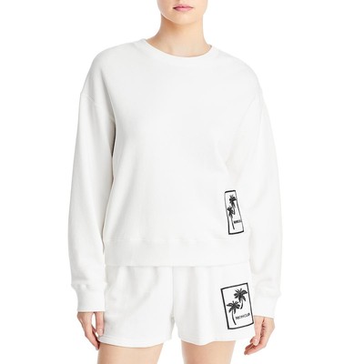 Женская белая хлопковая толстовка Moncler M BHFO 3990