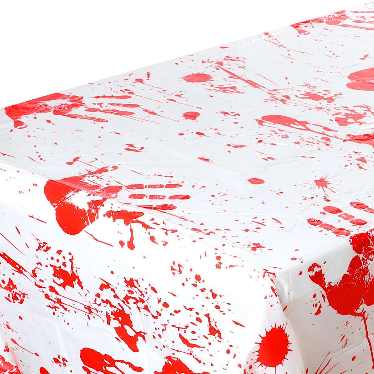 Halloween Horror Bloody Handprint Plastic Tablecover Tablecloth Party Decoration