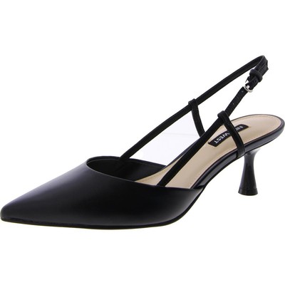 Женские туфли Nine West Rhonda из черной кожи на высоком каблуке 7,5 см (B,M) BHFO 2145