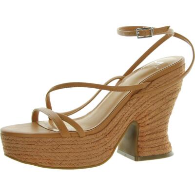 Marc Fisher LTD Womens Fetch Tan Strappy Buckle Shoes 9.5 Medium (B,M) BHFO 5891