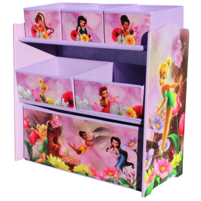 Disney Fairies Multi Toy Organizer Spielzeug Holz Aufbewahrungsbox Schubladen