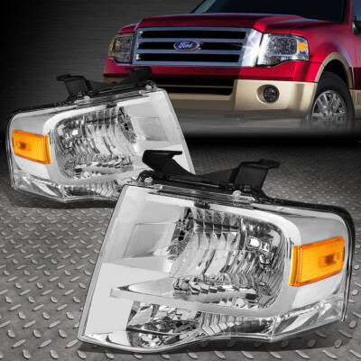 ДЛЯ 07-14 FORD EXPEDITION CHROME HOUSING AMBER CORNER ЗАМЕНА ФАРЫ
