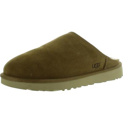 Мужские классические замшевые шлепанцы Ugg из овечьей шерсти без шнуровки Mule Scuff Slippers Shoes BHFO 3243