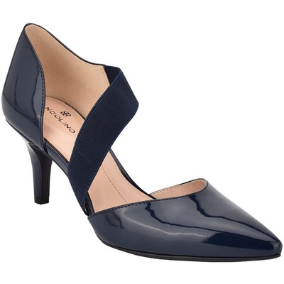 Bandolino Womens Zadiee Blue Suede Stretch Pumps Heels 7 Medium (B,M) BHFO 4822