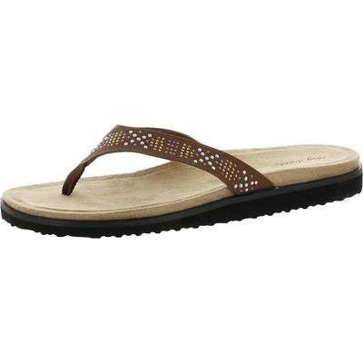 Easy Street Womens Stevie Padded Insole Open Toe Thong Sandals Flats BHFO 1094