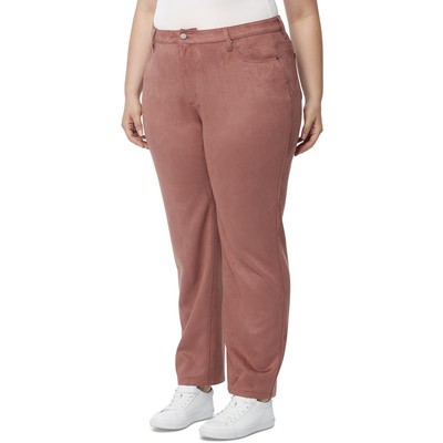

Женские розовые прямые брюки из искусственной замши Jones New York Plus  BHFO 8815, September, 10810038799