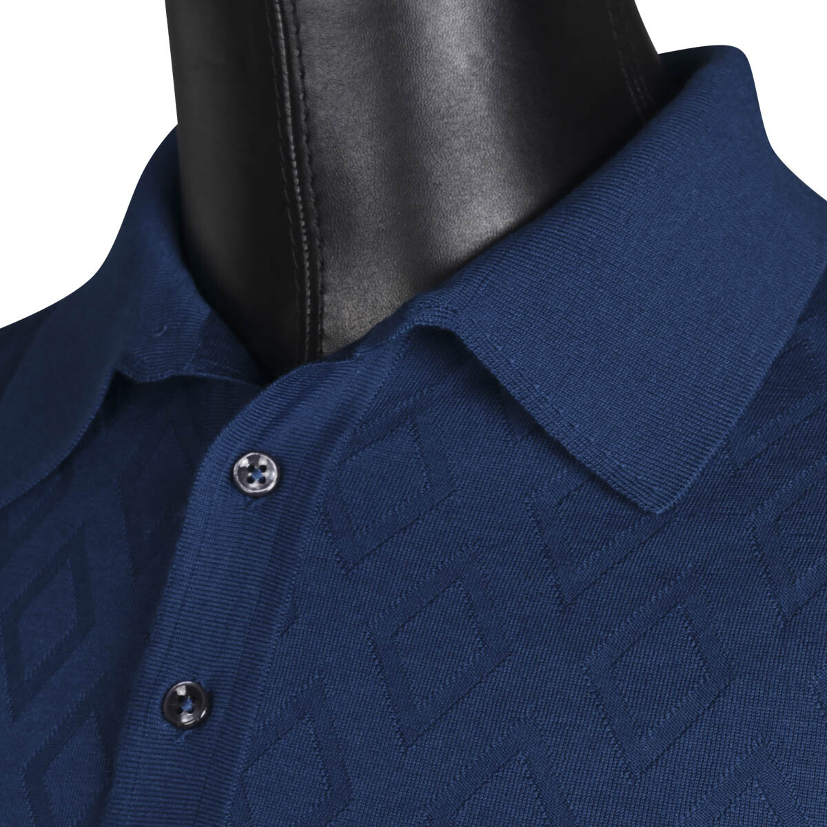 Pre-owned Cesare Attolini Polo For Men Wool Silk Sz 38 Us 48 Eu M Ams15 In Blue