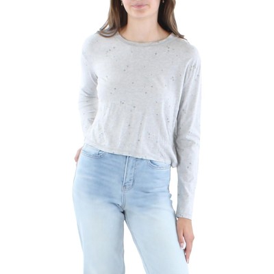 

Женская футболка Sundown by Splendid со звездным принтом и круглым вырезом, топ BHFO 1214, Heather grey