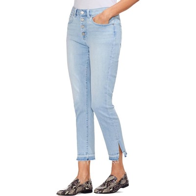

Джинсы скинни Vince Camuto Womens Blue Denim Light Wash с бахромой  8 BHFO 2134, Ocean breeze, 90993353