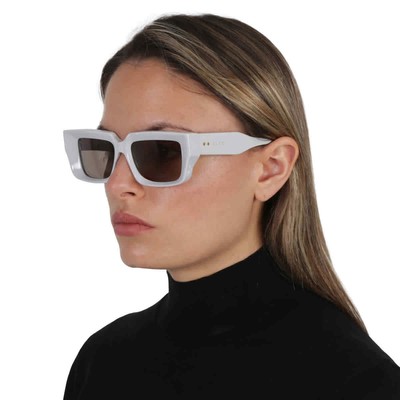 GUCCI GUCCI BROWN RECTANGULAR UNISEX SUNGLASSES GG1529S 004 54 GG1529S 004 54