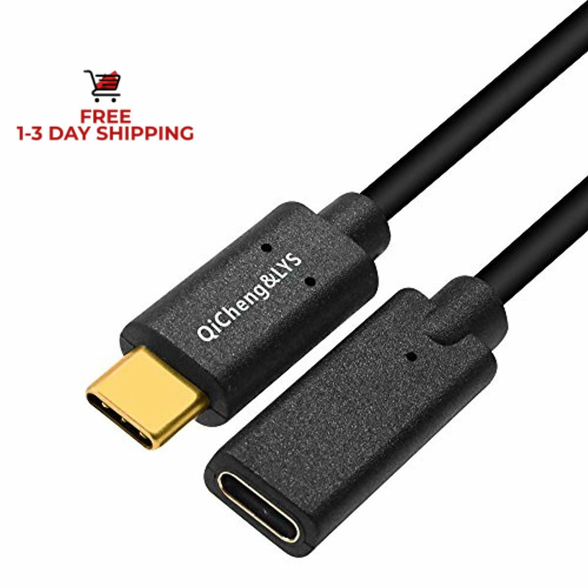 NEW USBC 3.1 Male to Female Extension Cable,Gen2(10Gbps)Devices;Pass