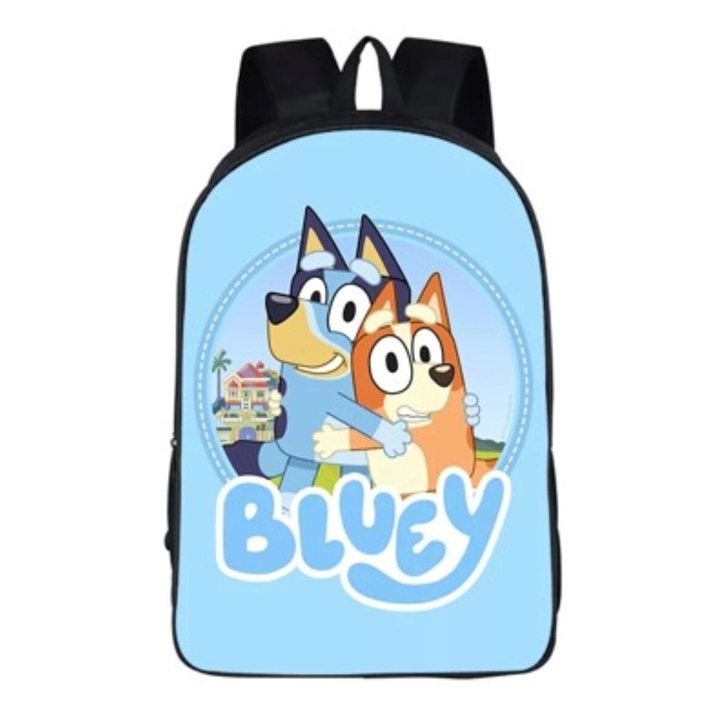 Kids School Bag Backpack Cartoon Cute Blue Dog My brother