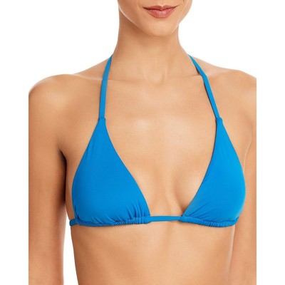 Aqua Swim Womens Blue Halter V Neck Beachwear Bikini Swim Top L BHFO 7845