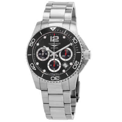 Pre-owned Longines Hydroconquest Chronograph Automatic Black Dial Unisex Watch L37834566