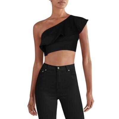 Susana Monaco Womens One Shoulder d Cropped Shirt BHFO 7252