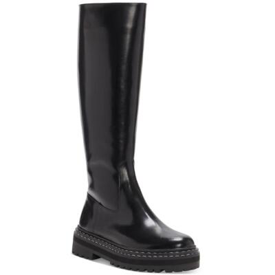 

Vince Camuto Женские кожаные высокие сапоги до колена на молнии Phrancie BHFO 9880, Черный, Phrancie