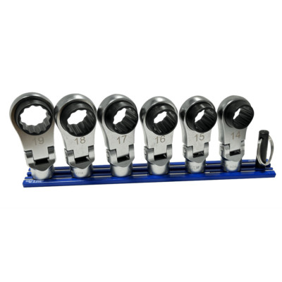 VIM 6 PC. 12PT NANO FLEX OFFSET RATCHETING ATTACHMENT SET - 3/8'' DRIVE (14 -