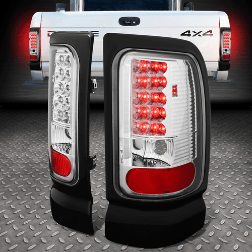 [ПОЛНОСТЬЮ СВЕТОДИОДНЫЙ]ДЛЯ 94-02 DODGE RAM 1500 2500 3500 ЗАДНИЙ ФОНАРЬ, ЗАДНИЕ СТОП-СИГНАЛЫ, ХРОМ
