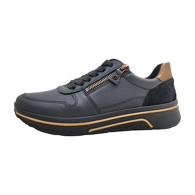 Ara SAPPORO 3.0 Damenschuhe Für lose Einlagen sportlicher Schnürer Schwarz