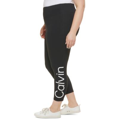 

Женские трикотажные спортивные леггинсы с высокой талией Calvin Klein Performance Plus BHFO 0883, Black/white