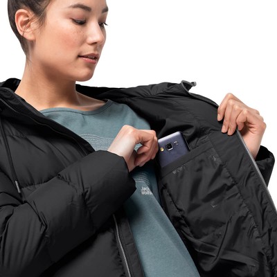 JACK WOLFSKIN JACK WOLFSKIN WOMENS CRYSTAL PALACE COAT JACKET - BLACK - L