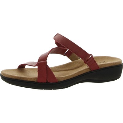 

Женские красные кожаные босоножки на танкетке Trotters Сандалии 6 Средний (B,M) BHFO 9116, Красный, T2108600
