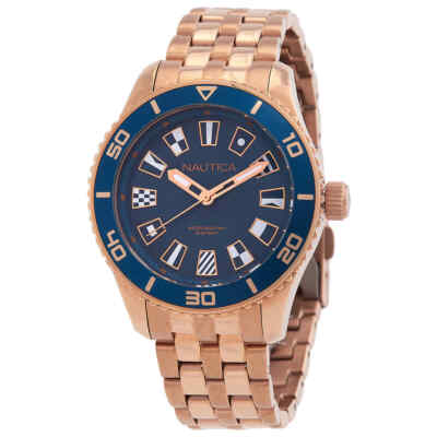 Женские кварцевые часы Nautica Pacific Beach с синим циферблатом NAPPBS027