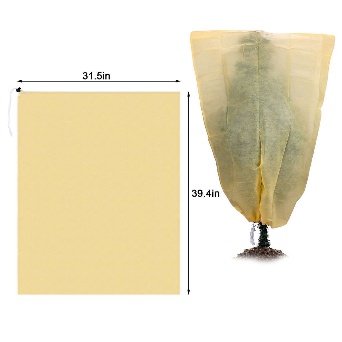 Frost Freeze Protection Bags For Plants Winter Drawstring Garden Plant Cover Bag