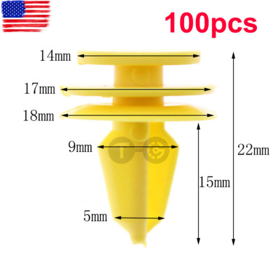 100pcs Door Trim Panel Fastener Retainer Clips For Chrysler Pacifica PT Cruiser