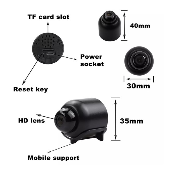 With 32GB SD Card HD 1080P Mini Spy Camera WiFi Hidden Camcorder Security Cam - Image 9