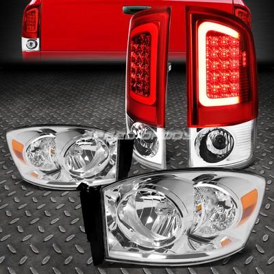 ХРОМИРОВАННЫЙ КОРПУС ЯНТАРНОЙ ФАРЫ + 3D СВЕТОДИОДНАЯ ПОЛОСА ЗАДНЕГО СТОП-СИГНАЛА ДЛЯ 07-09 DODGE RAM